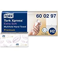 Tork Xpress 600297 Toallas de mano Premium - Toallas secamanos compatibles con el sistema H2 de Tork - 700 toallas - 2…